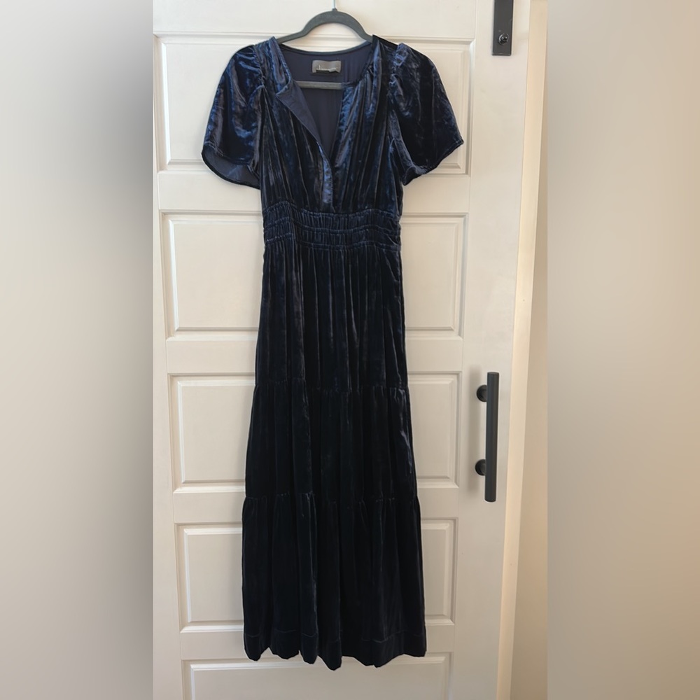 Anthropologie Somerset Velvet Maxi